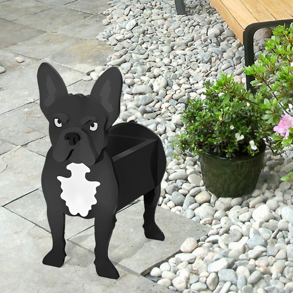 Blumentopf im Französische Bulldogge Design
