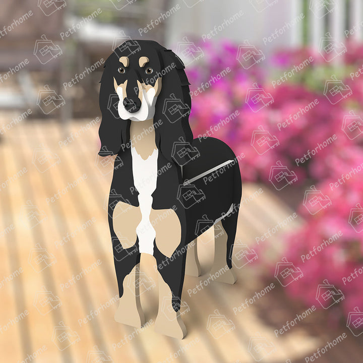 Saluki Dog Flower Pot