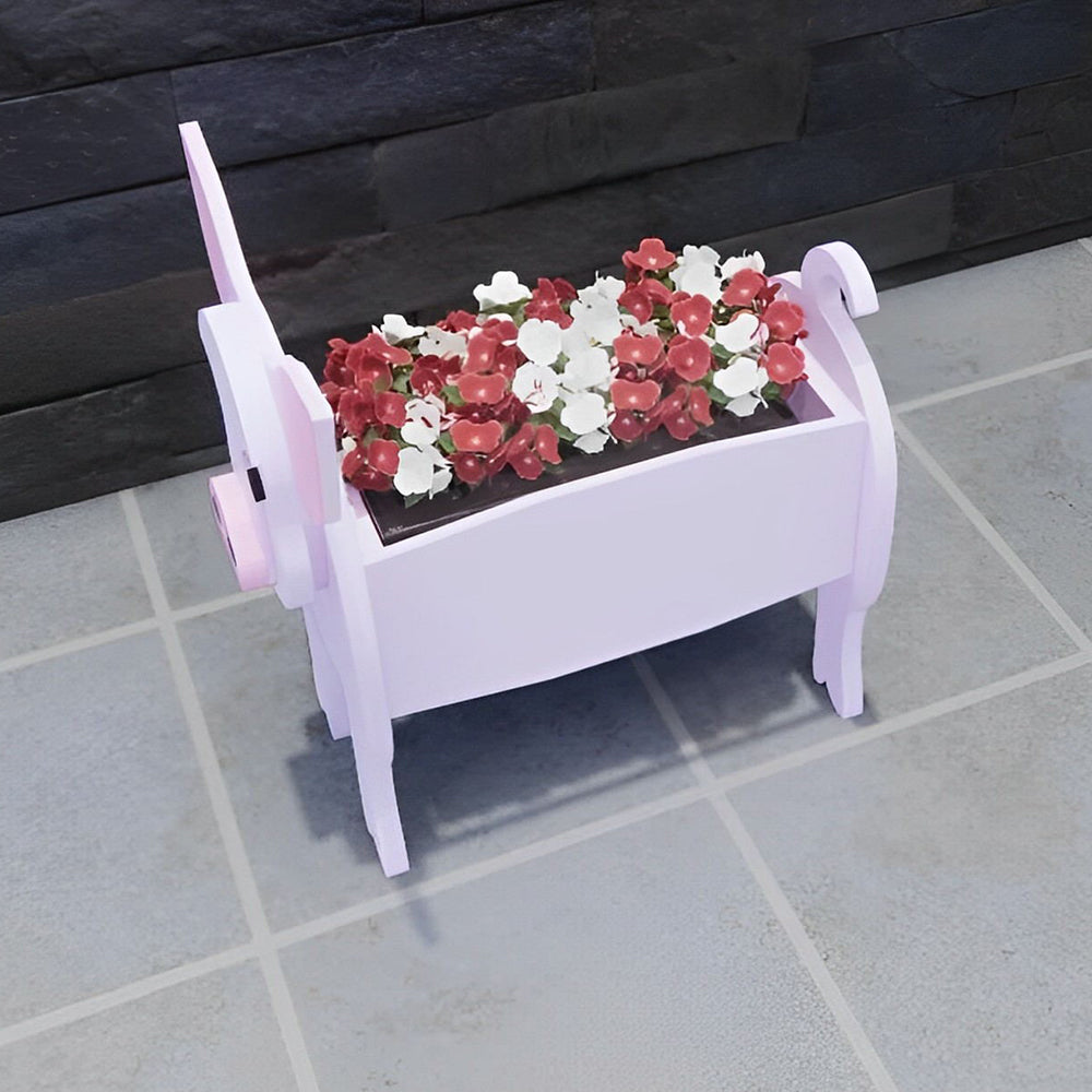 Rosa Schwein Blumen Topf
