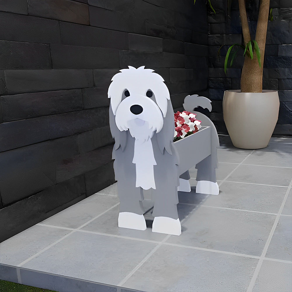 Bearded Collie Planter