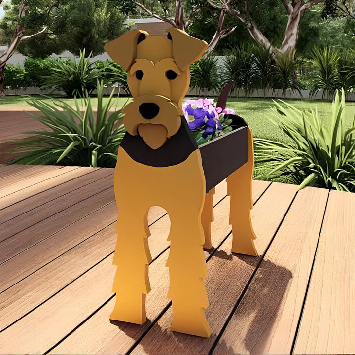 Airedale Terrier Blumenpot