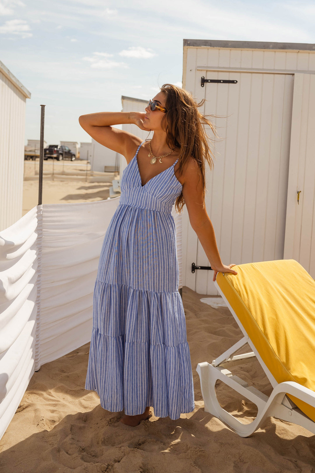 Lina | Streifen-Maxi-Kleid