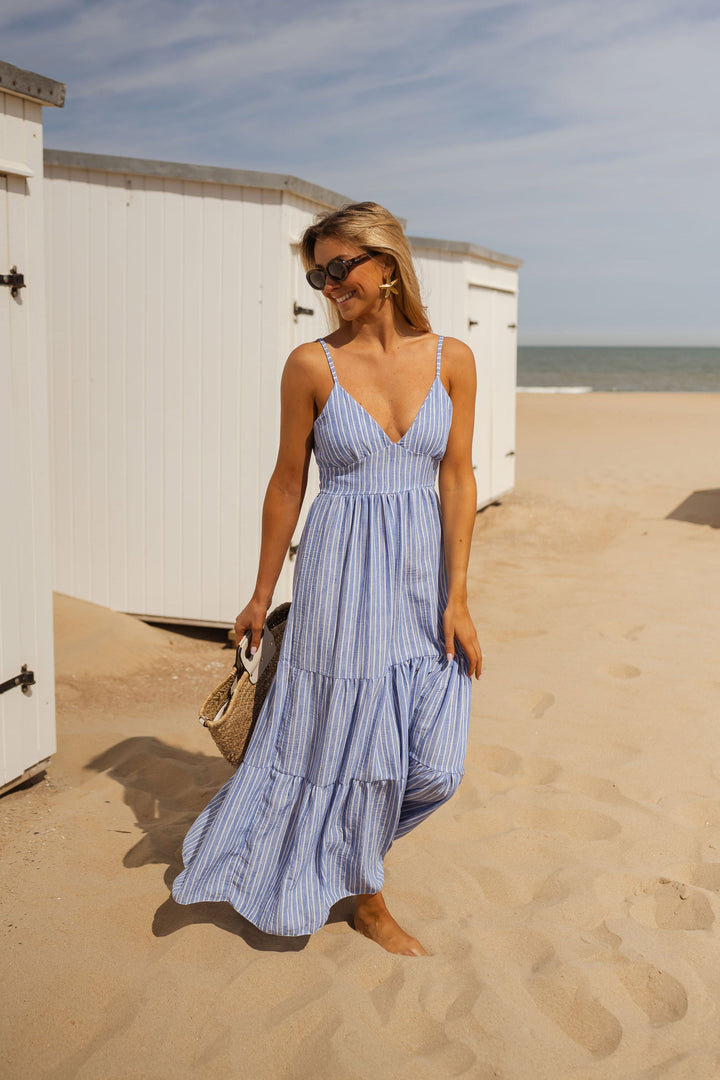 Lina | Streifen-Maxi-Kleid