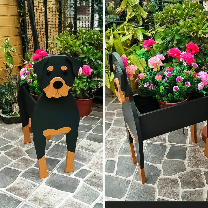 Rottweiler Flower Pot