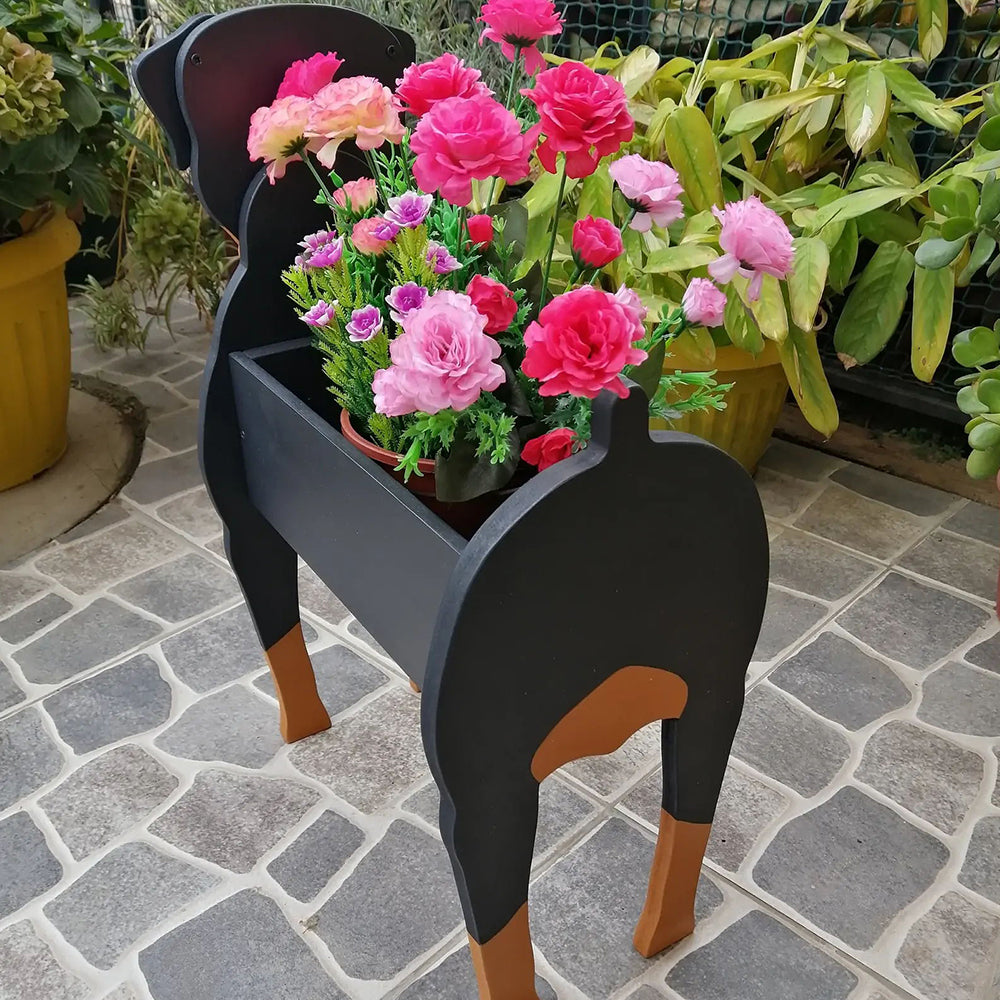 Rottweiler Flower Pot