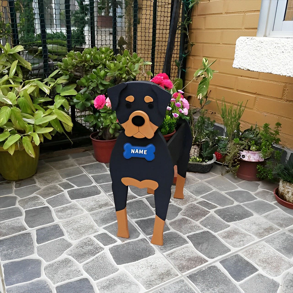 Rottweiler Flower Pot