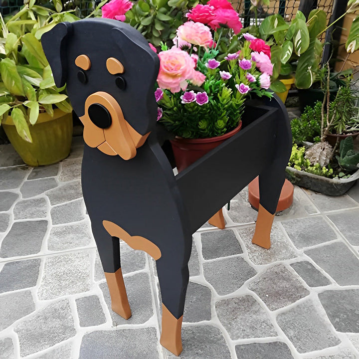 Rottweiler Flower Pot