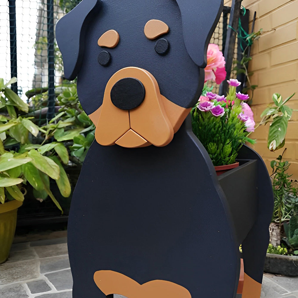 Rottweiler Flower Pot