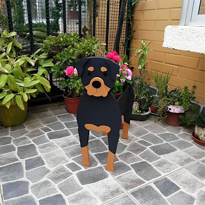 Rottweiler Flower Pot