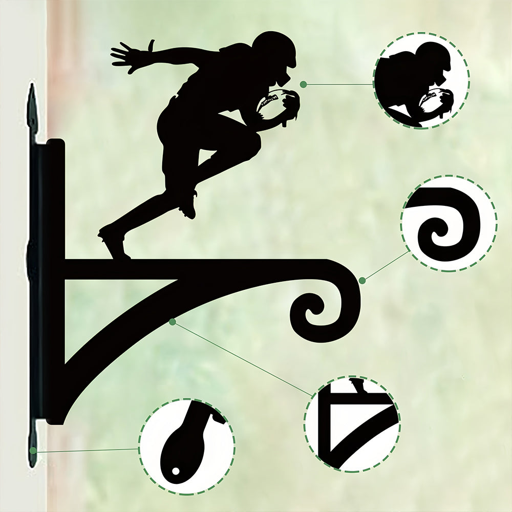 Rugby-Spieler Pflanzenhalter für Wand