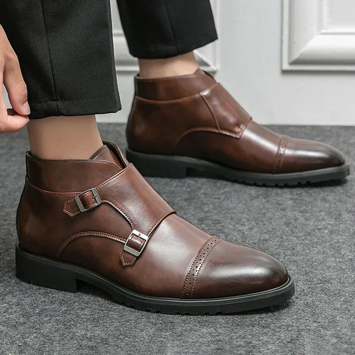 Parker | Kunstleder Doppel-Monk-strap Boots