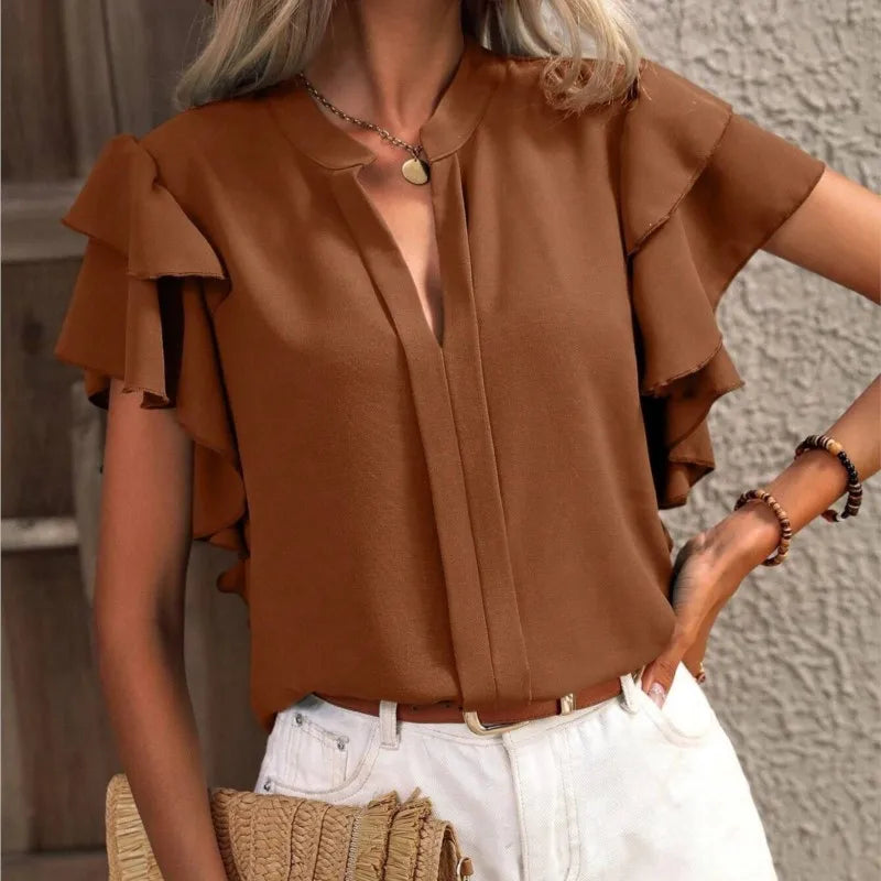 Amira | Stilvolle Bluse mit verspielten Ärmeldetails