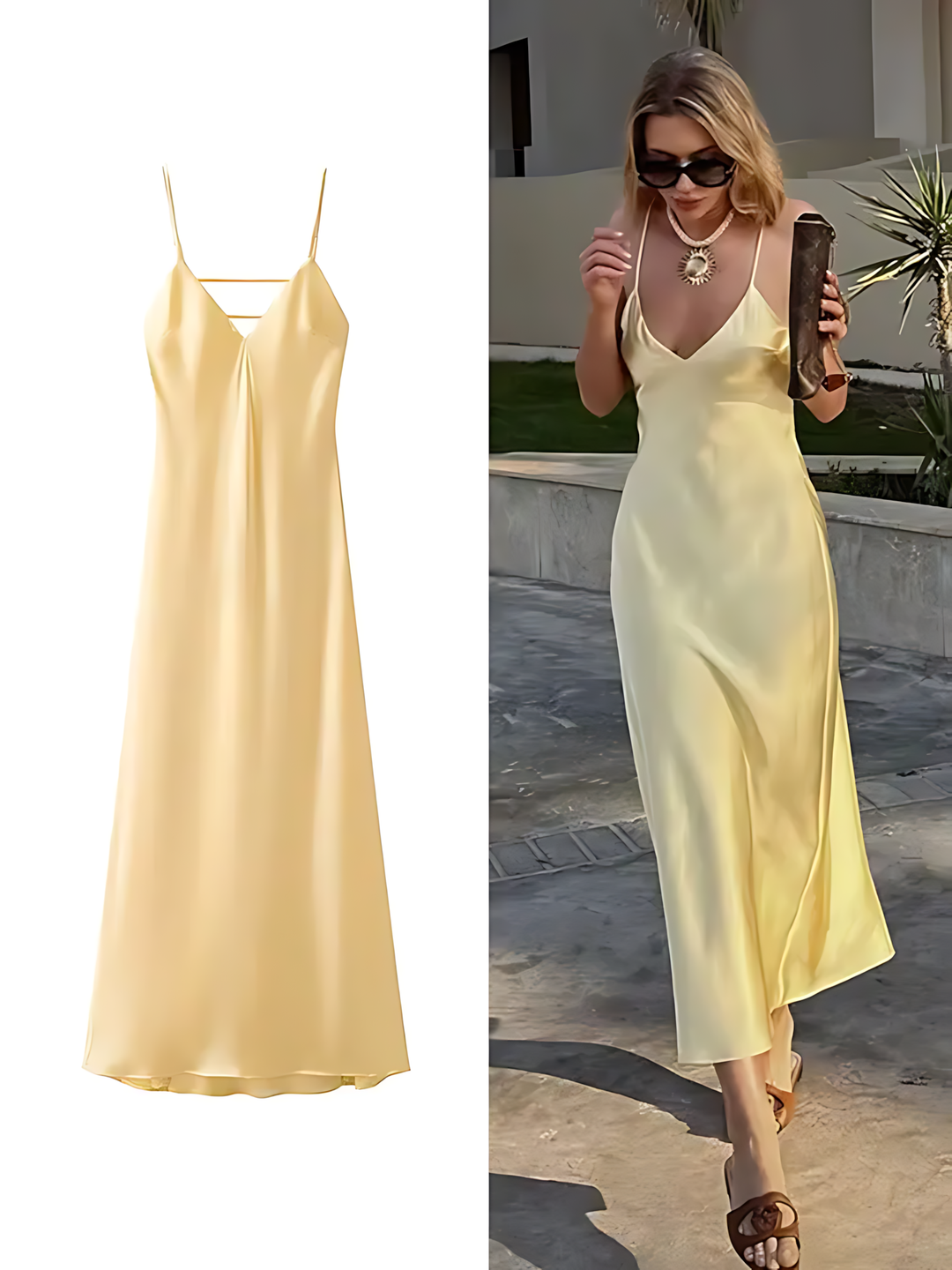 Soleya – Elegantes Satin Kleid