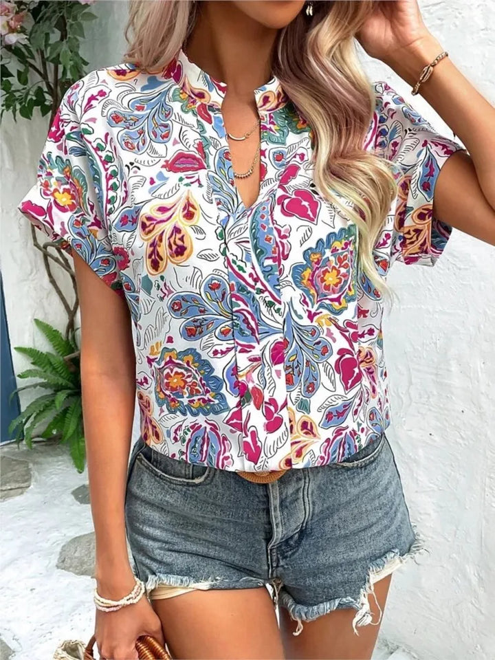 Loraine | Farbenfrohe Bluse mit verspieltem Muster