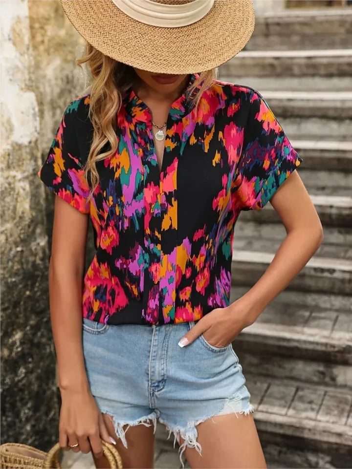 Loraine | Farbenfrohe Bluse mit verspieltem Muster