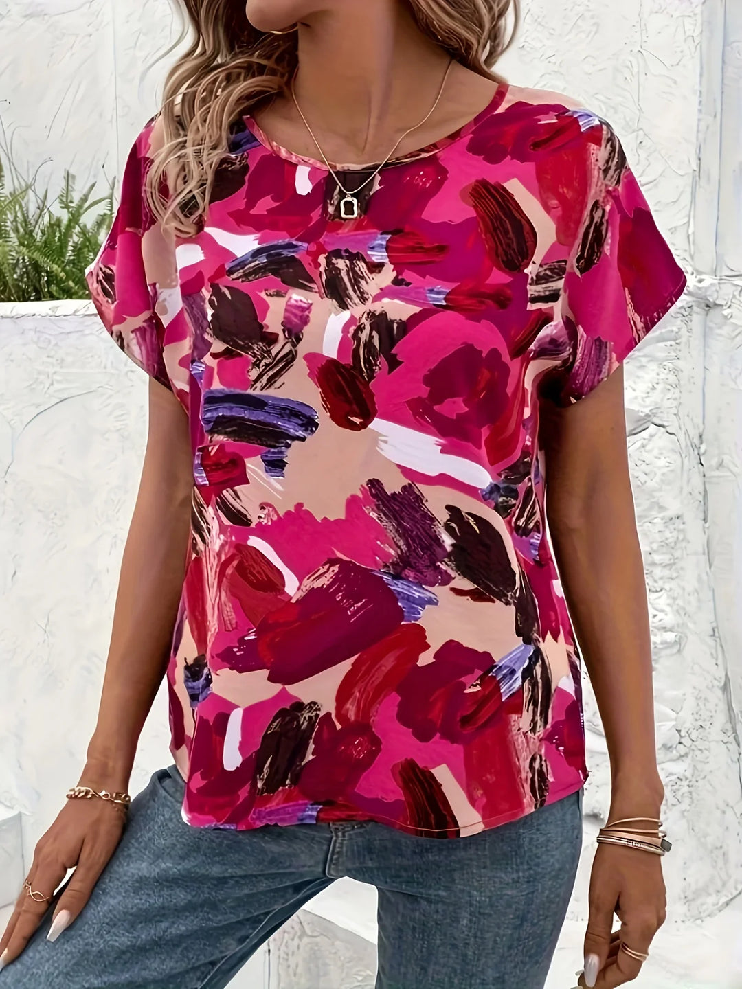 Trudy | Farbenfrohe Bluse mit verspieltem Muster