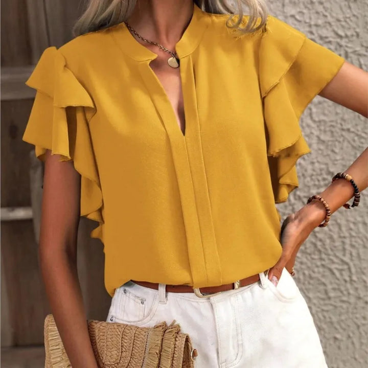 Amira | Stilvolle Bluse mit verspielten Ärmeldetails