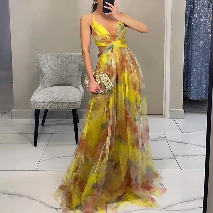 Luna – Elegantes Maxi-Blumenkleid