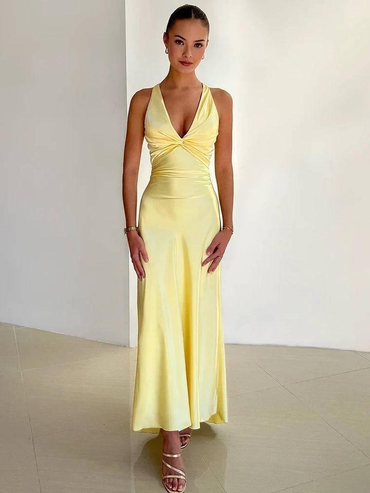 Aurielle – Elegantes Satin-Maxi-Kleid