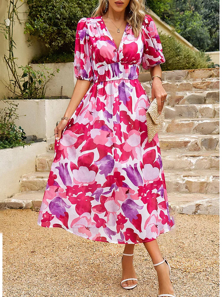Ezme | Verspieltes Midi-Kleid mit charmantem Print