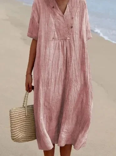 Cavell™ – Lockeres Baumwoll-Strandkleid für entspannte Tage