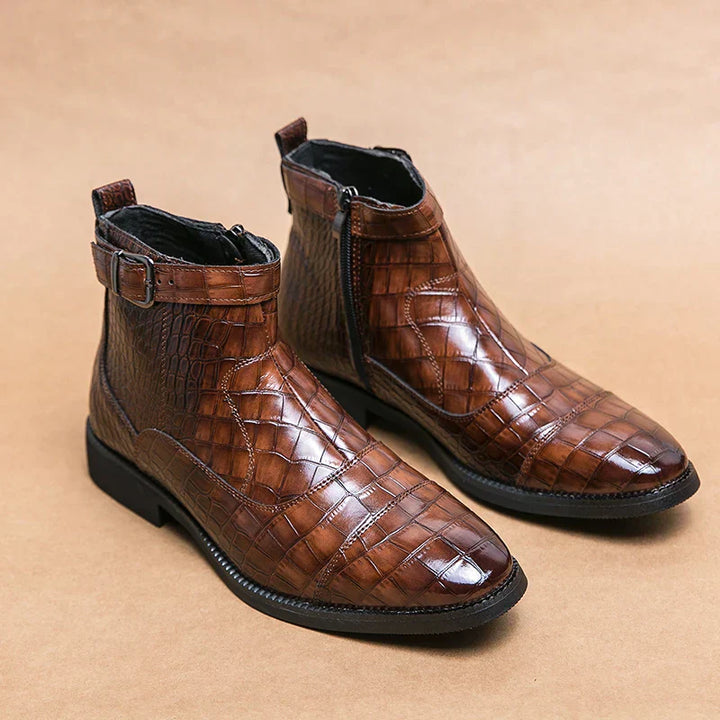 Dylan | Kunstleder Stiefeletten mit Schnalle