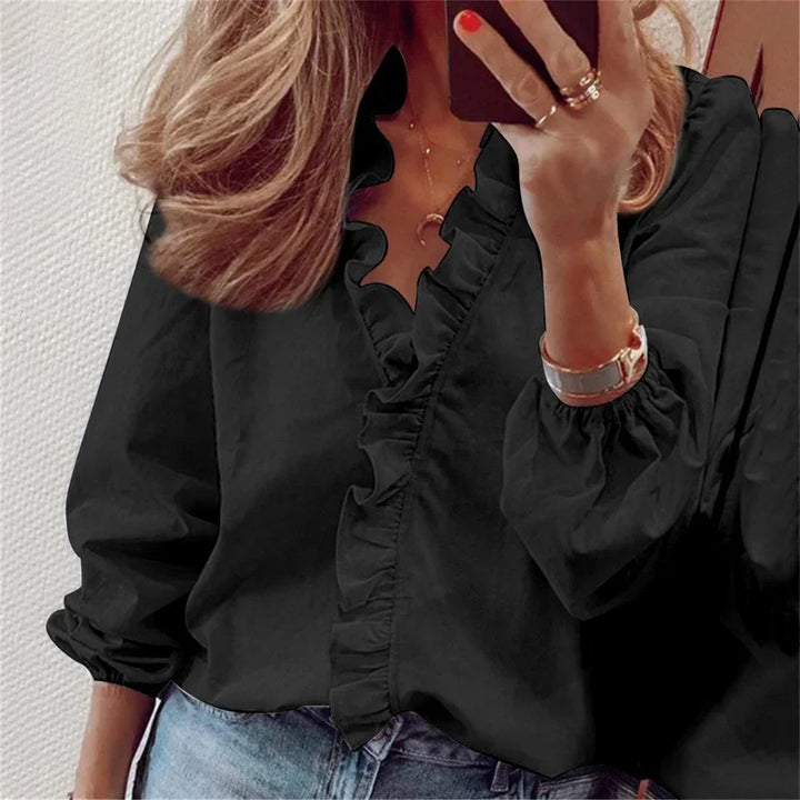 Enola | Elegante Bluse mit verspielten Rüschen