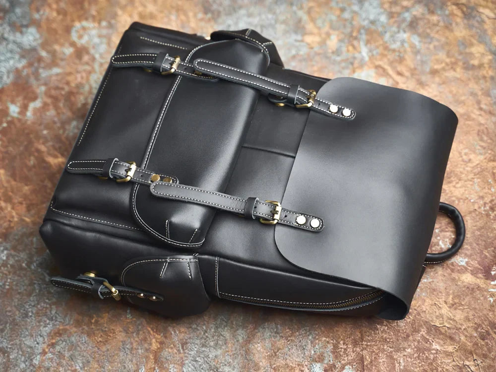 Robuster Echtleder-Reiserucksack in Braun | Großer Rucksack