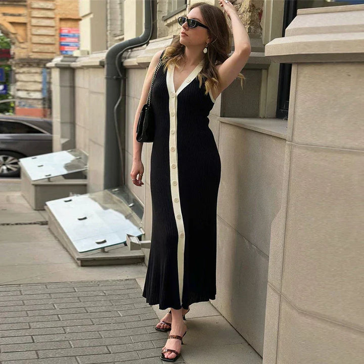Ines | Beliebtes Kleid mit V-Ausschnitt 