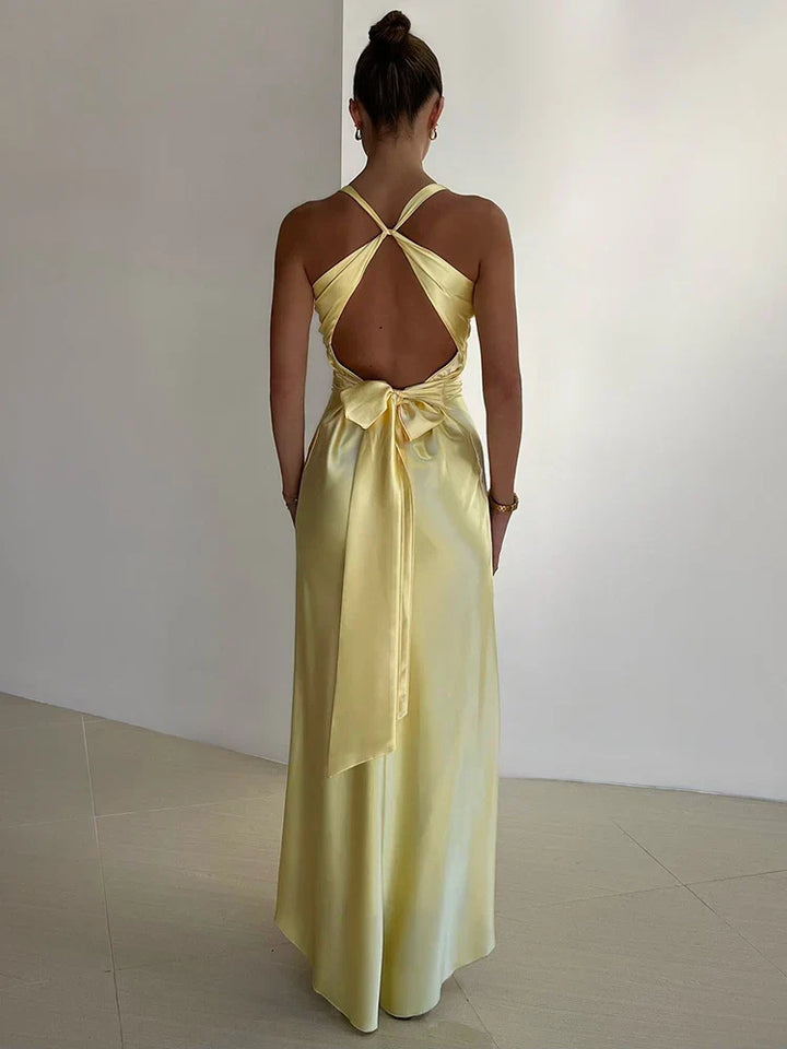 Aurielle – Elegantes Satin-Maxi-Kleid