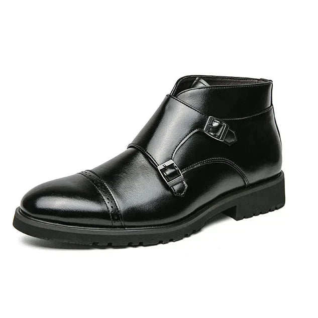 Parker | Kunstleder Doppel-Monk-strap Boots