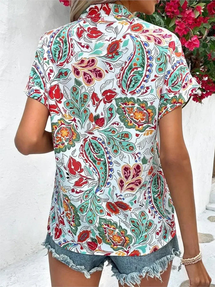 Loraine | Farbenfrohe Bluse mit verspieltem Muster