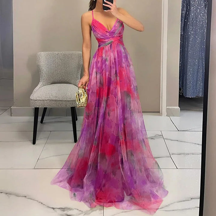 Luna – Elegantes Maxi-Blumenkleid