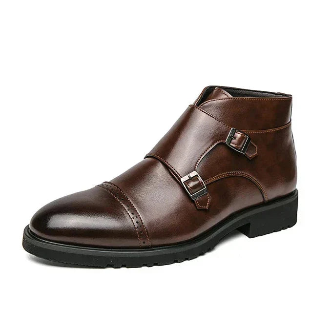 Parker | Kunstleder Doppel-Monk-strap Boots