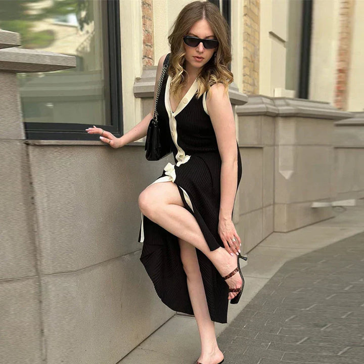 Ines | Beliebtes Kleid mit V-Ausschnitt 