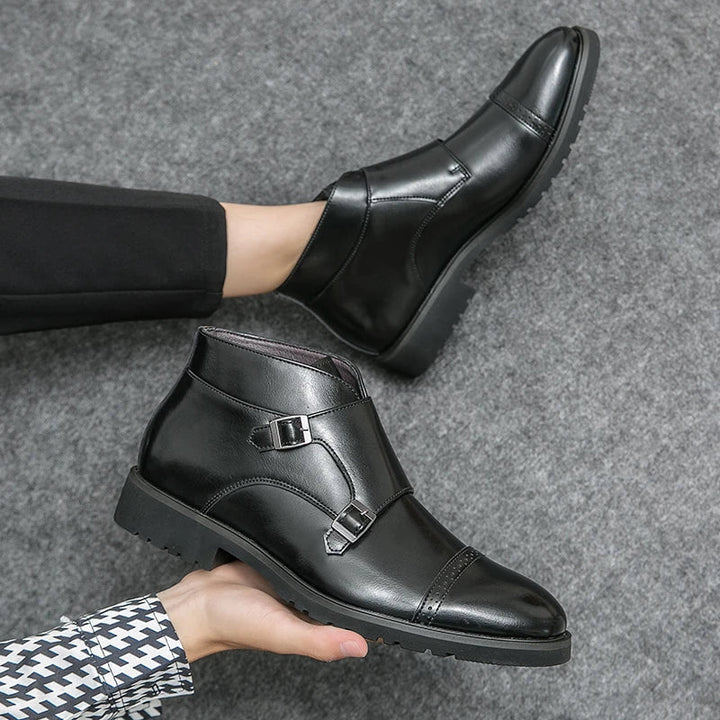 Parker | Kunstleder Doppel-Monk-strap Boots