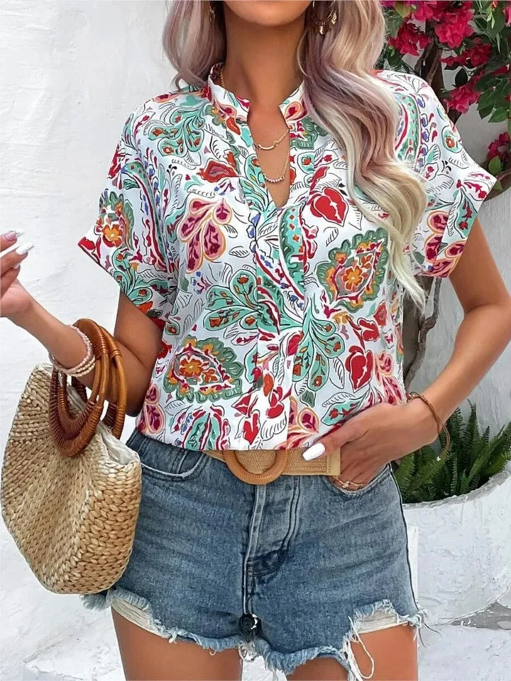 Loraine | Farbenfrohe Bluse mit verspieltem Muster