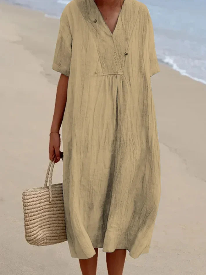 Cavell™ – Lockeres Baumwoll-Strandkleid für entspannte Tage