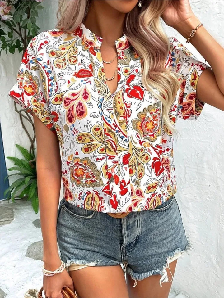 Loraine | Farbenfrohe Bluse mit verspieltem Muster