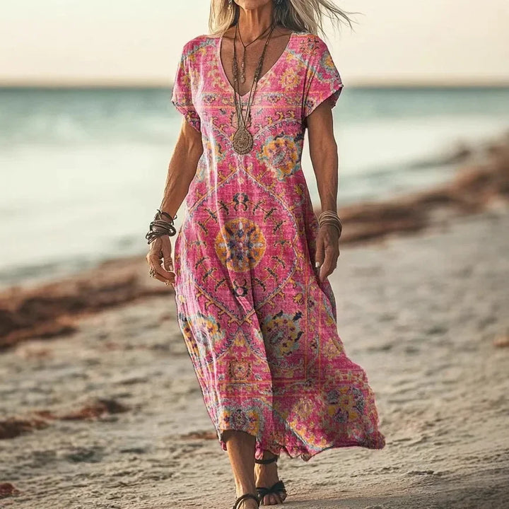 Michelle | Farbenfrohes Maxikleid