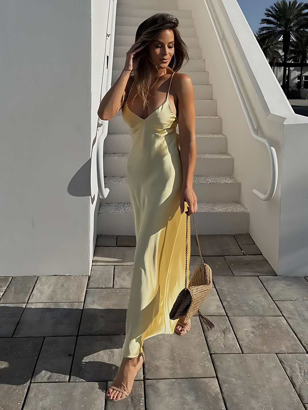 Soleya – Elegantes Satin Kleid