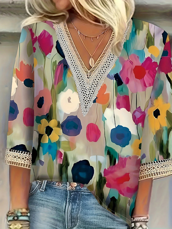 Nela | Stilvolle Bluse mit verspieltem Muster