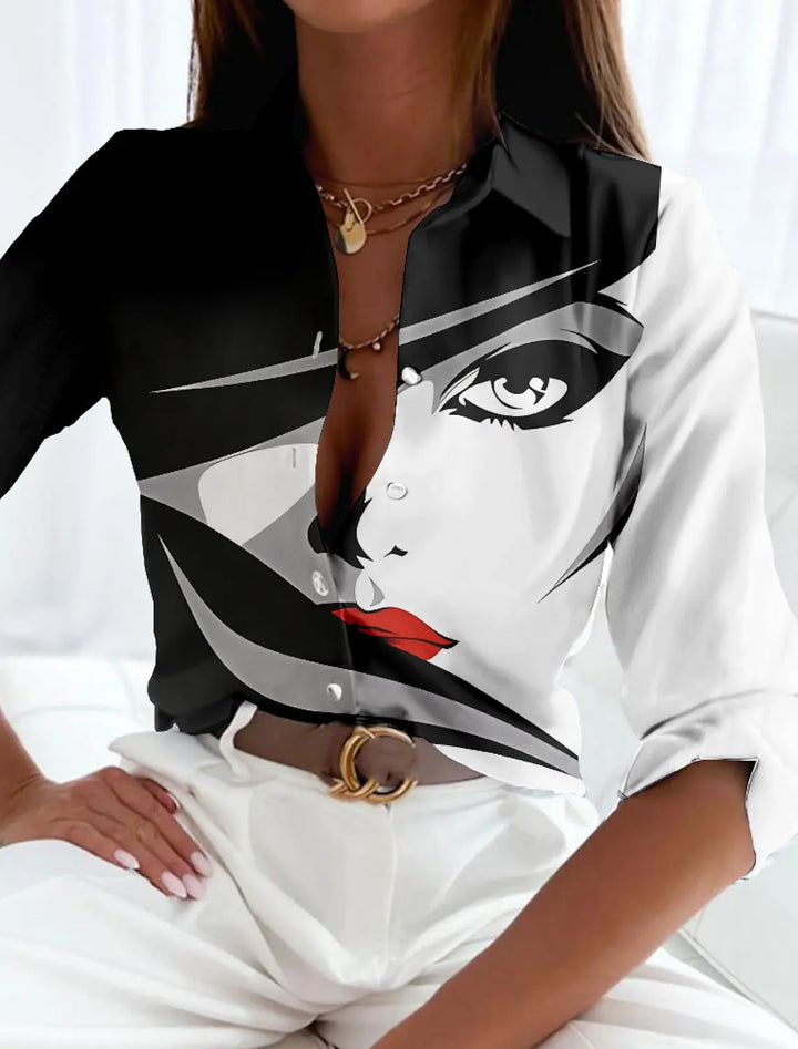 Viola | Bluse mit modernem Druck