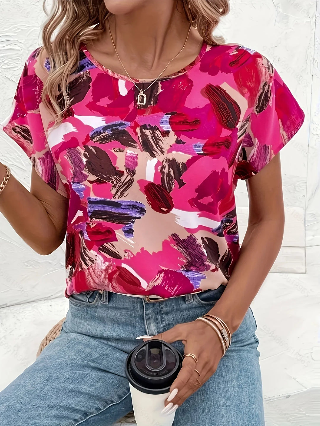 Trudy | Farbenfrohe Bluse mit verspieltem Muster