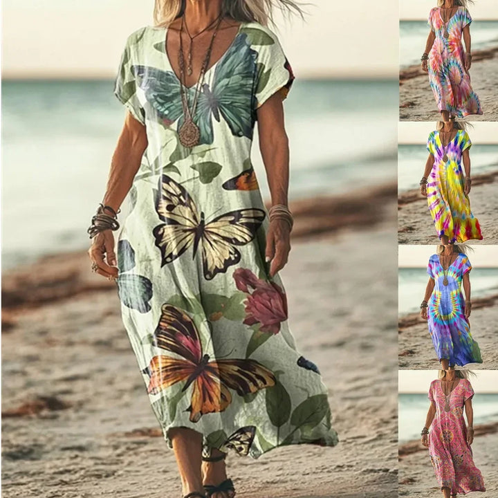 Michelle | Farbenfrohes Maxikleid