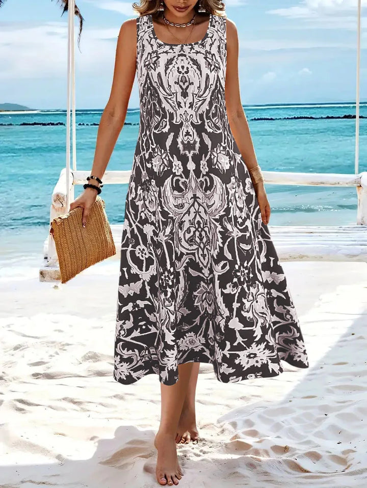 Cavell™ – Elegantes Boho-Muster Sommerkleid