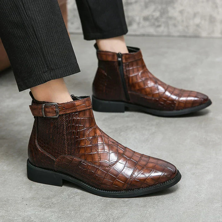 Dylan | Kunstleder Stiefeletten mit Schnalle