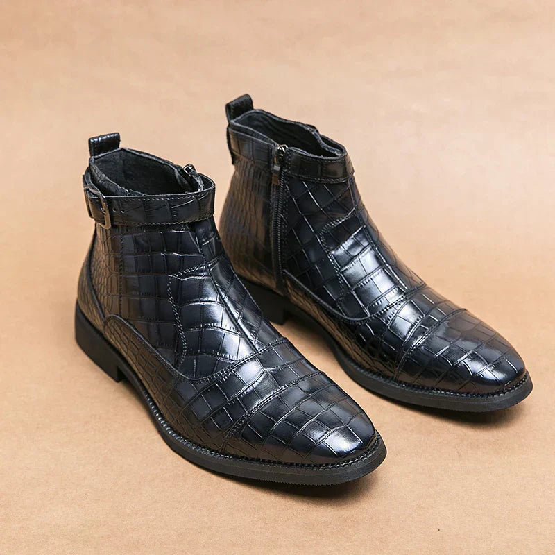 Dylan | Kunstleder Stiefeletten mit Schnalle
