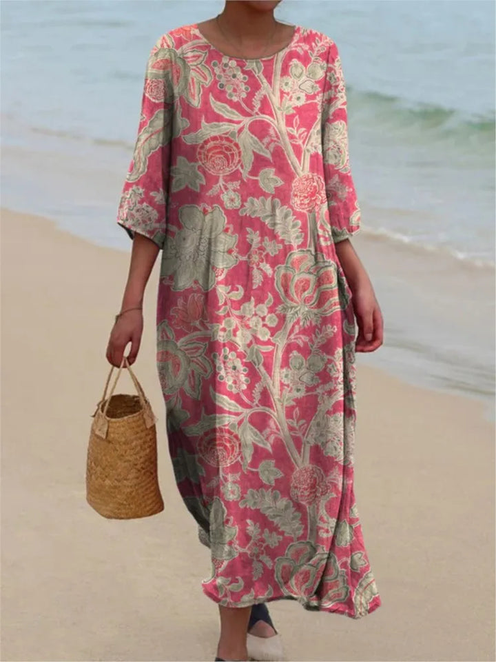 Cavell™ – Vintage Elegantes Blumen Kleid