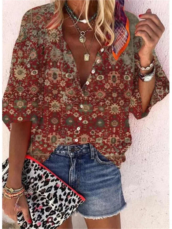 Carly | Luftige Elegante Boho-Bluse" could be rewritten as "Carly | Leichte, Elegante Boho-Bluse" or "Carly | Fließende Elegante Boho-Bluse.